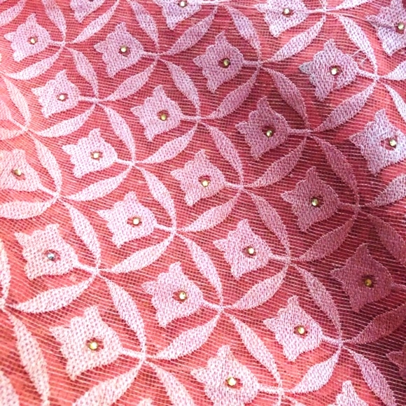 Peach joot saree with contrast blouse - Picture 6 of 8